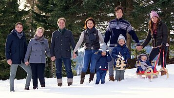 Ein winterliches Bild von der Gastgeberfamilie des Hotels Alpengasthof Hochegger.