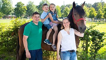 Gastgeberfamilie im Landhuus Laurenz im Münsterland.