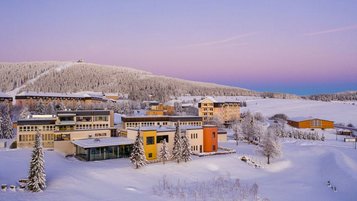 Familienhotel Elldus Resort im Erzgebirge Ansicht im Winter