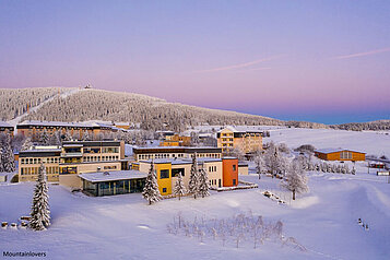 Familienhotel Elldus Resort im Erzgebirge Ansicht im Winter