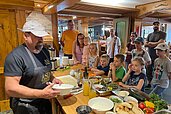 Ernährungsworkshop für Kinder im Restaurant des Familienhotels Der Böhmerwald.