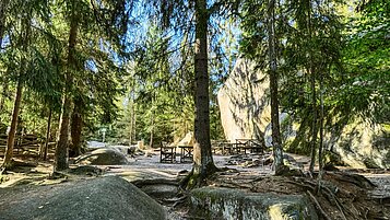 Das Felsenlabyrinth Luisenburg mit den gewaltigen Steinformationen im Fichtelgebirge