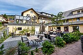 Terrasse des Familienhotels Engel im Schwarzwald.