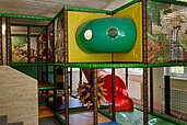 Softplayanlage im Indoor-Bereich im Kinderhotel Bruckwirt in Oberösterreich.