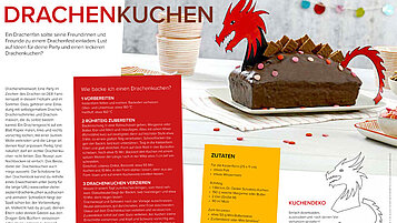 Kuchenrezept für einen Drachenkuchen