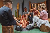 Kinder spielen in der Happy-World im Familienhotel Huber in Südtirol