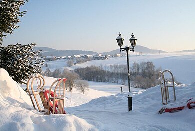 Winterlandschaft im Bayrischen Wald.