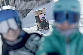 Schlittenfahren im Winter im Familienhotel Gorfion